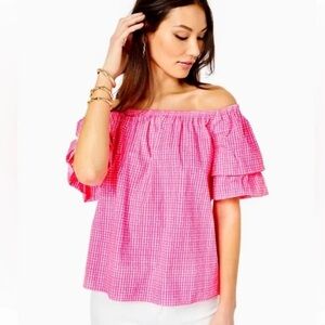 Lily Pulitzer Pink Off-Shoulder Women's Top